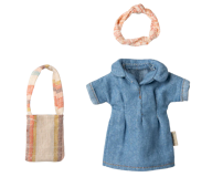 Denimklänning och väska till Mamma mus, Maileg