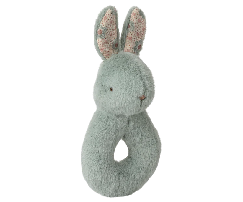 Rabbit rattle set, Mint, Maileg
