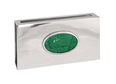 Large matchbox with green malachite stone from Munka Tenn