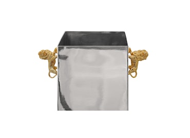 Champagne and wine coolers in pewter with gilded lions from Munka Tenn