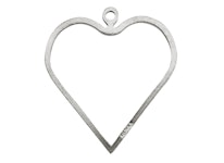 Christmas ornament - HEART - hand cast in pewter, stamped Munka