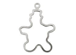 Christmas ornament - SNOWMAN - hand cast in pewter, stamped Munka