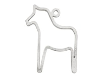 Christmas ornament - HORSE - hand cast in pewter, stamped Munka