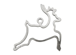 Christmas ornament - REN - hand cast in pewter, stamped Munka