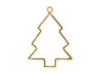 Christmas ornaments - CHRISTMAS TREE for fir tree or window hand cast in pewter and gilded, stamped Munka
