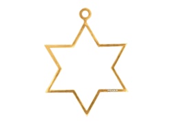 Christmas ornament - STAR - for tree or window hand cast in pewter and tin, stamped Munka