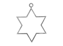 Christmas ornaments - STAR for tree or window hand cast in pewter, stamped Munka