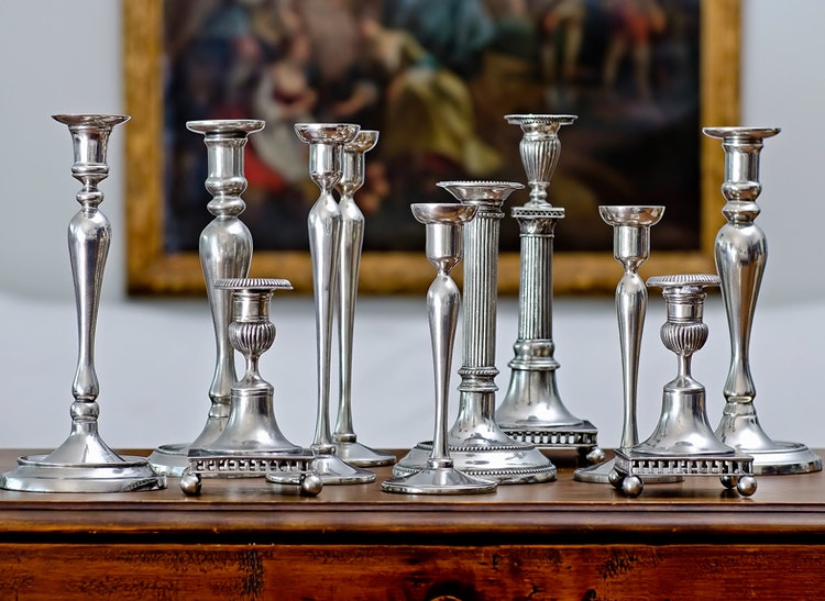 Karlskrona, pewter candlestick, from Munka Tenn