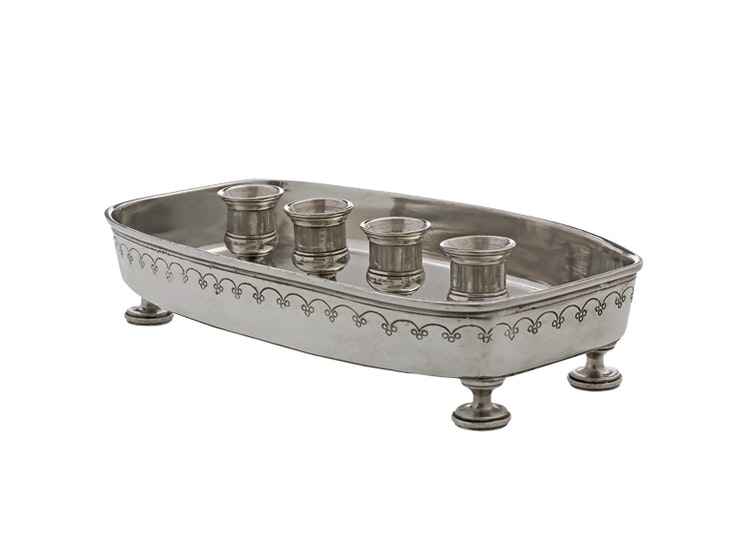 Juleboda, Advent candle holder in pewter from Munka Tenn