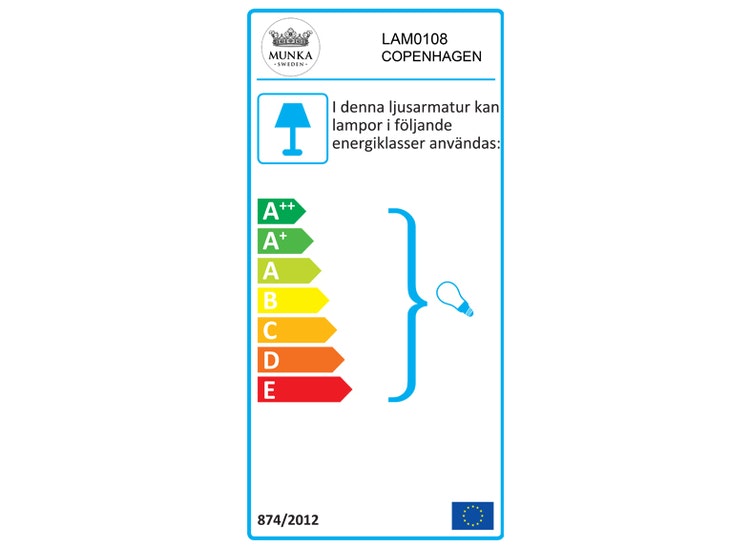 Copenhagen, lampfot i tenn, från Munka Tenn