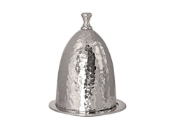Tandpetshållare med hamrat lock i tenn från Munka Tenn