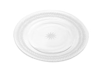 Laurel wreath, hand-engraved plate in glass, from Munka Tenn