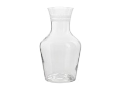 Lagerkrans, handgraverad karaff i glas, från Munka Tenn