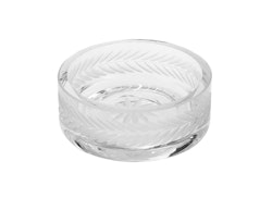 Lagerkrans, handgraverat saltkar i glas, från Munka Tenn