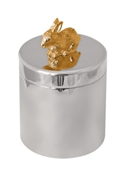 Ask, med förgylld kanin på locket, från Munka Tenn
