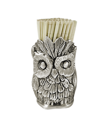 Toothpick holder in the shape of an owl, made of solid lead-free pewter, from Munka Tenn