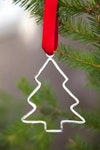 Christmas ornament - TREE - hand cast in pewter, stamped Munka