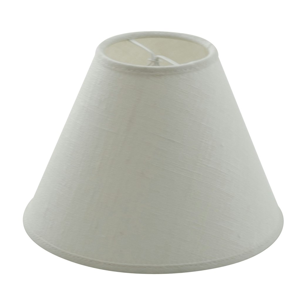 Lampskärm i benvitt linne, diameter nedtill: 20 cm, diameter, upptill: 10 cm, höjd: 12,5 cm