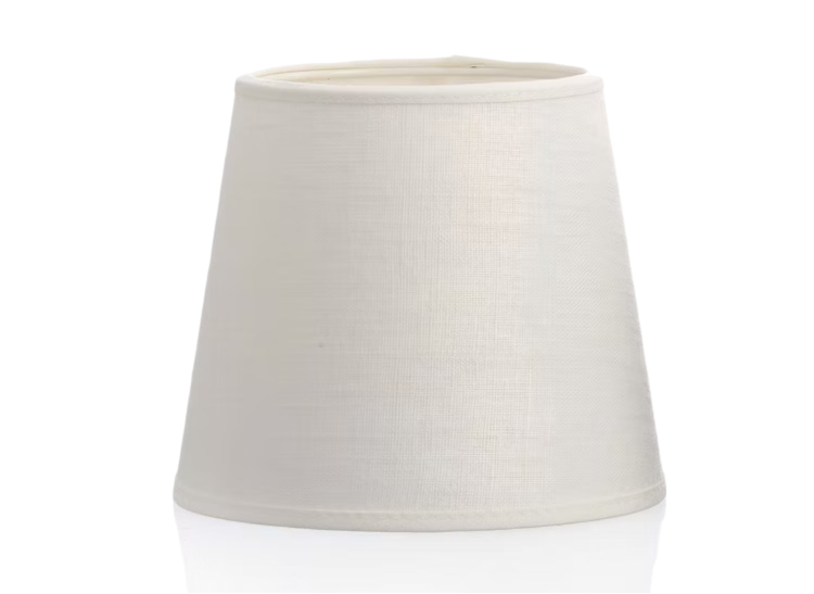 Lampskärm i benvitt linne, 20 cm