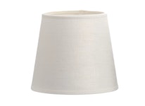 Lampskärm i benvitt linne,15 cm i diameter