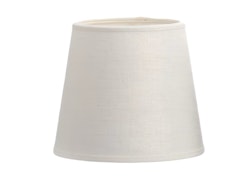 Lampskärm i benvitt linne,15 cm i diameter