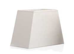 Lampskärm i benvitt linne, rektangulär, 20 x 12 cm