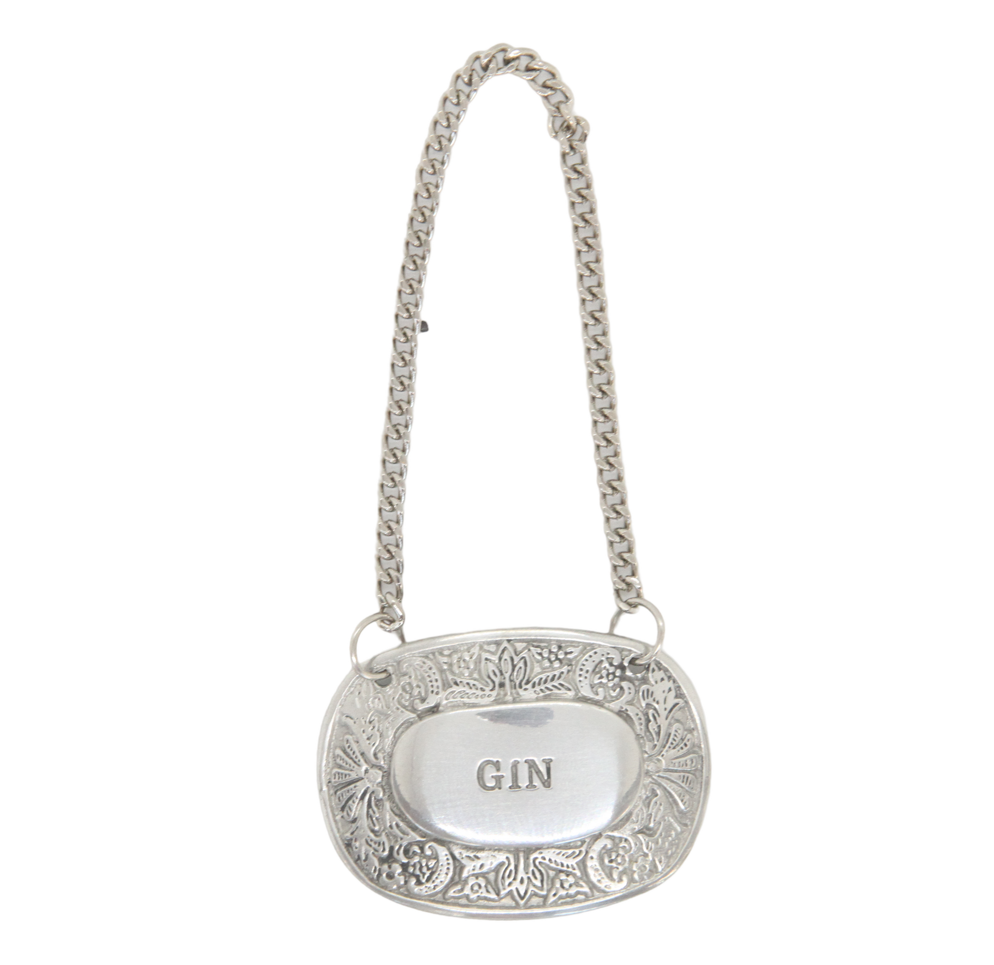 GIN- namnbricka hänga på karaffer från Munka Tenn