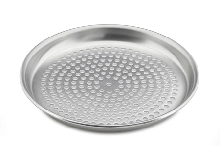 Pizzaform aluminium perforerad, Ø34cm obehandlad