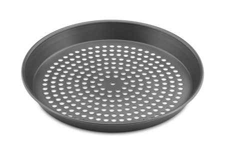 Pizzaform Aluminium perforerad, Ø34cm nonstick