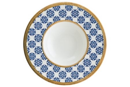 CALIF Lotus Tallrik djup Med brett bräm, D28cm