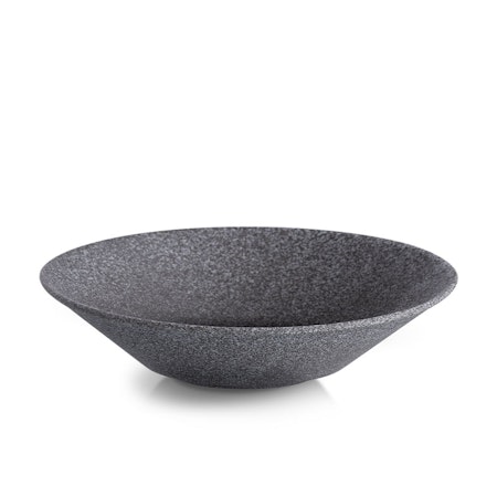 Granit Skål Svart Rå, D27 cm