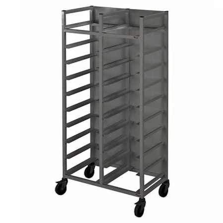 Dubbel Brickvagn,Bricka: 330x430 mm(Lunch), svart Med täckt baksida