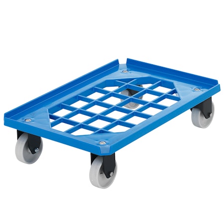 Säck och backvagn, plast, blå