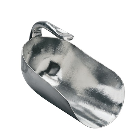 Mjölskopa 1,5 liter, aluminium, inåtvänt handtag