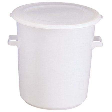 Tunna med lock, surdeg,plast, 110 liter
