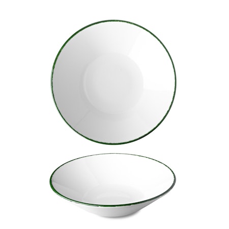 OPTIMO Picnic Pasta tallrik D26cm, Grön kant