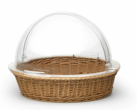 Korg rund 40cm diam med Roll Top Lock, brun