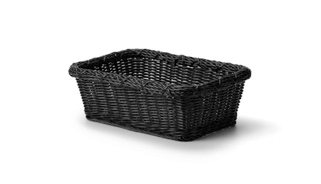 Bröd/Bestickkorg Svart PP plast. 37,5x28x13Hcm