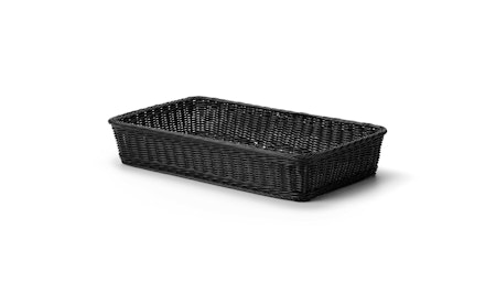 Bröd/Bestickkorg Svart PP plast. 53x32xH9 cm