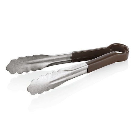 Salladstång Rostfri Brun plast handtag, 23cm