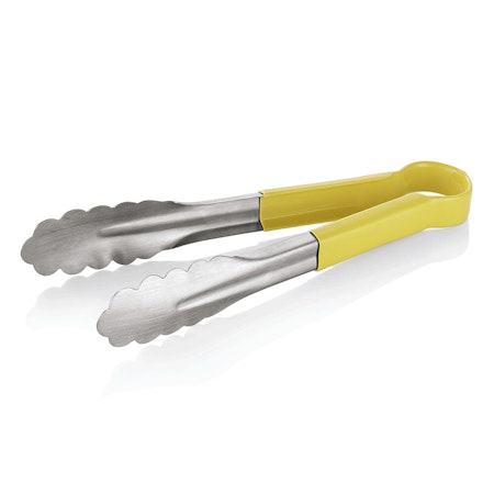 Salladstång Rostfri Gul plast handtag, 23cm