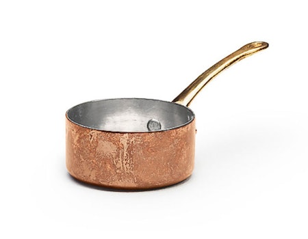 Smörpanna förtennad koppar med handtag i mässing