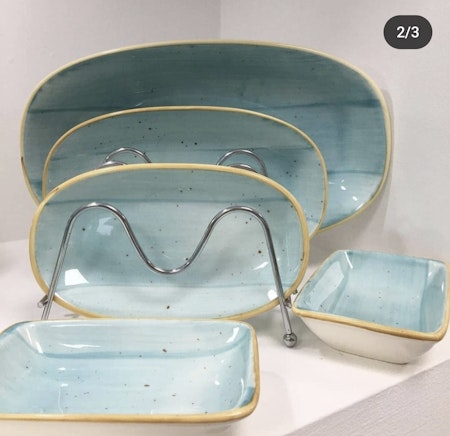 AQUA Oval Assiett 15x8,5cm