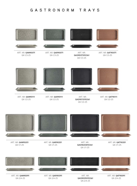 Terracotta -LIFESTYLE Fat GN 1/1-25mm