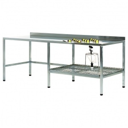 Arbetsbord i helt Rostfri med sarg, 1500 x 700 mm