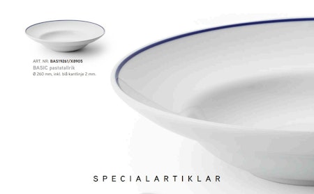 BASIC Pasta tallrik D26cm, Blue Line