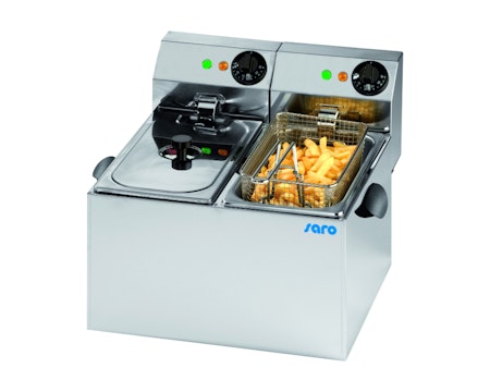 Fritös 43,5x43 cm, 4+4 liter-modell PROFRI 44, SARO