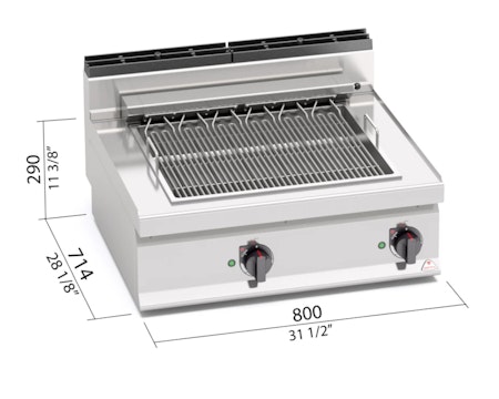 Elektrisk Vapogrill 800x714x290 mm 8,16 kW, BERTOS