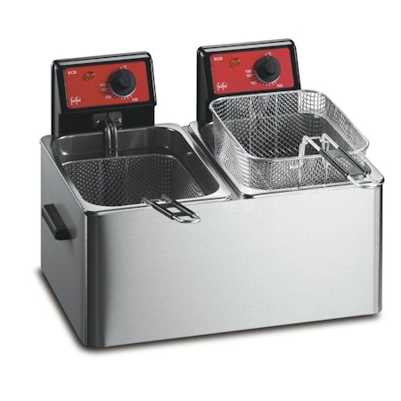 Fritös 450x375mm ,6+6 liter-modell Eco 6+6, FRIFRI