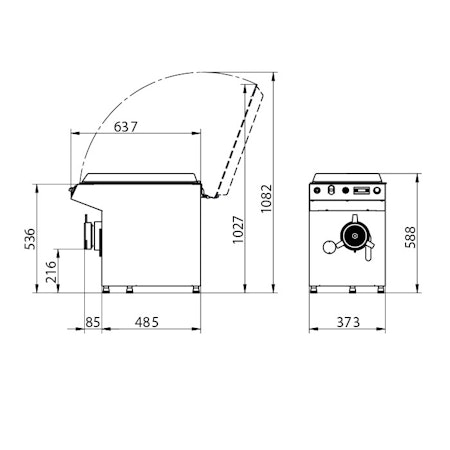 Köttkvarn Kyld C/E32R U5, Kapacitet 500kg/tim, MINERVA